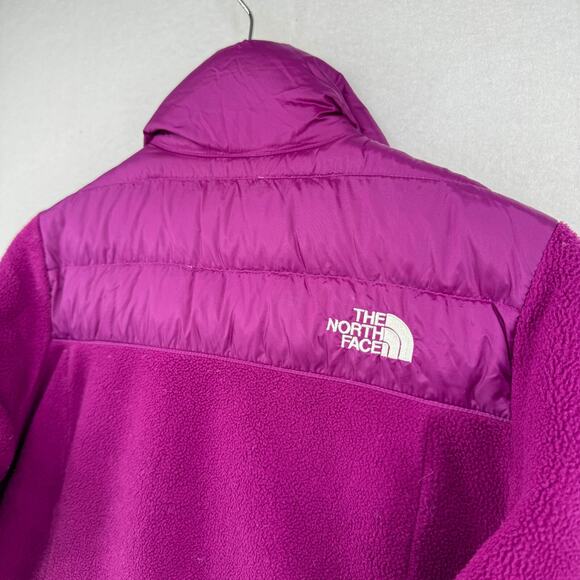 THE NORTH FACE Jacket Womens S 550 Goose Down Denali Fleece Full Zip Winter Pink - Picture 3 of 15